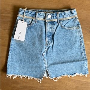Grlfrnd jean skirt NWT